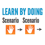 Content presentation followed by scenario